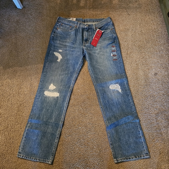Levi's Men's Straight Jeans - Faded Blue - Picture 1 of 6
